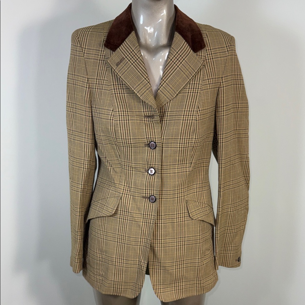 Harry Hall Plaid Tan Women's Blazer